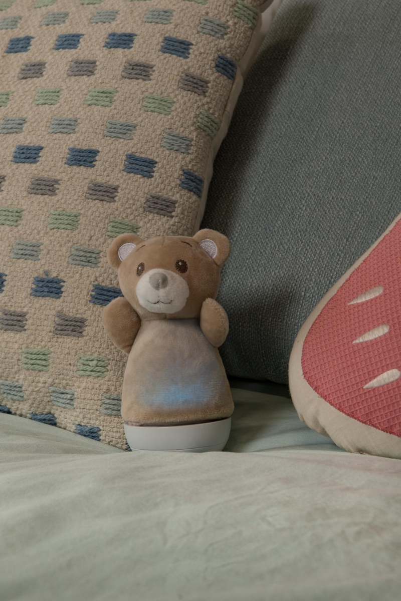 Lucide DOLLY - Stolná lampa pre deti - Batérie - S hudobným prvkom - Hnedá